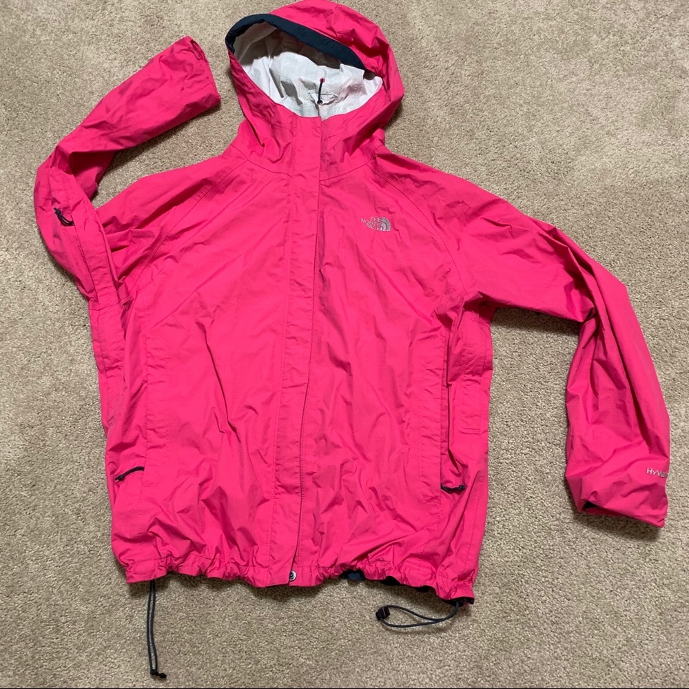 Pink North Face Raincoat XL